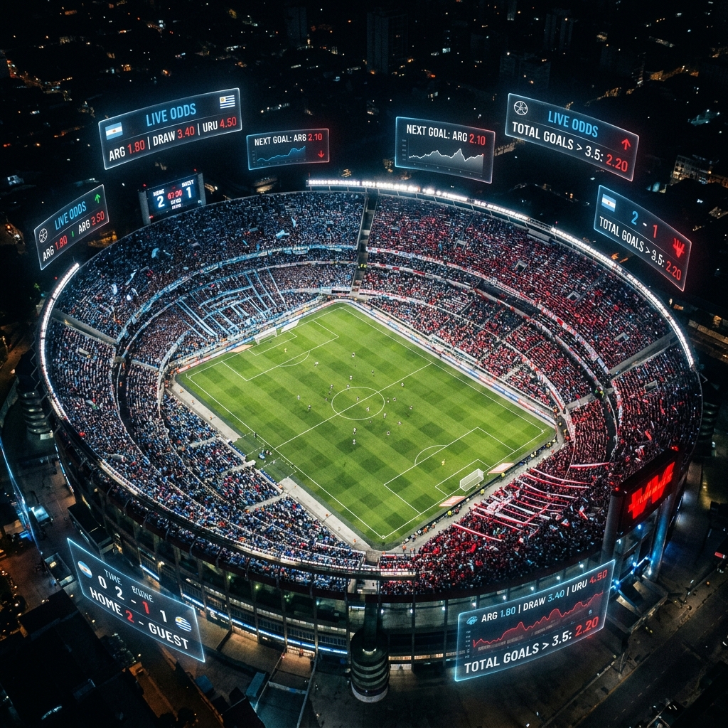 Winamax apuestas deportivas Argentina – estadio nocturno